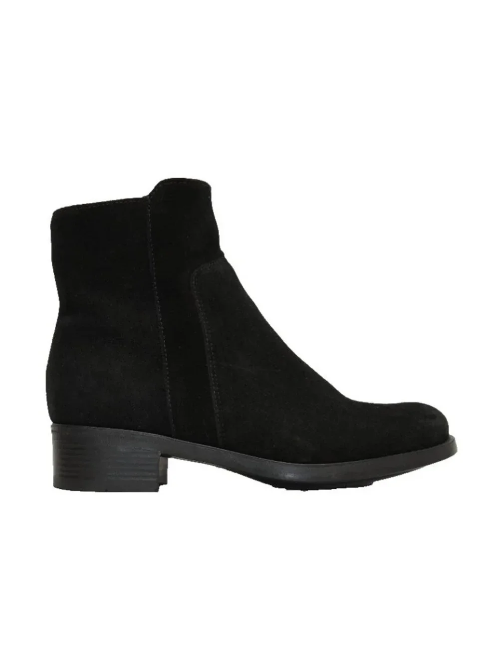 New! La Canadienne Sheena Black Suede Waterproof Zip BootiesSz 8.5 DD552